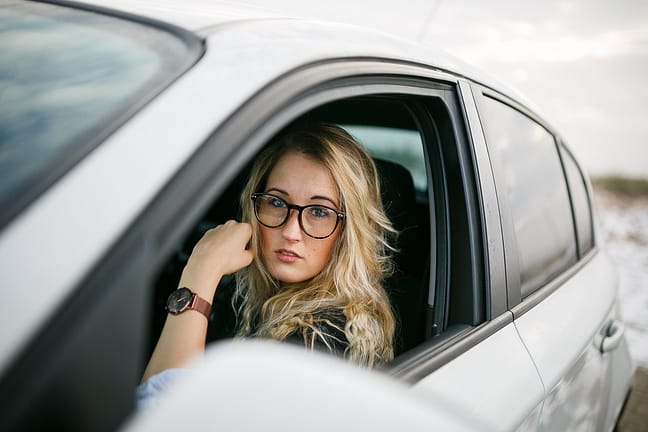 woman driving
